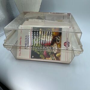 Vintage “Great American Recipes “ in acrylic box & assorted ephemera.